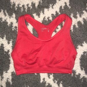 Pink sports bra